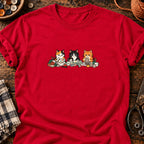 Chats artistes sérieux — T-shirt rouge