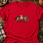 Trois chats et la laine emmêlée — T-shirt rouge