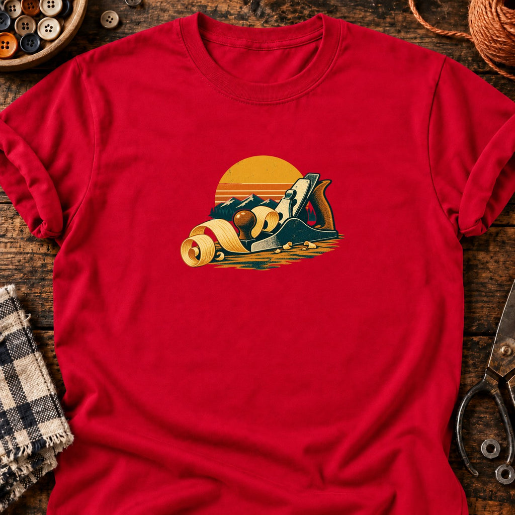 T-shirt Rabot à main et copeaux en, coloris rouge