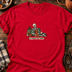Squelette tricoteur — Je prends mon temps — T-shirt rouge