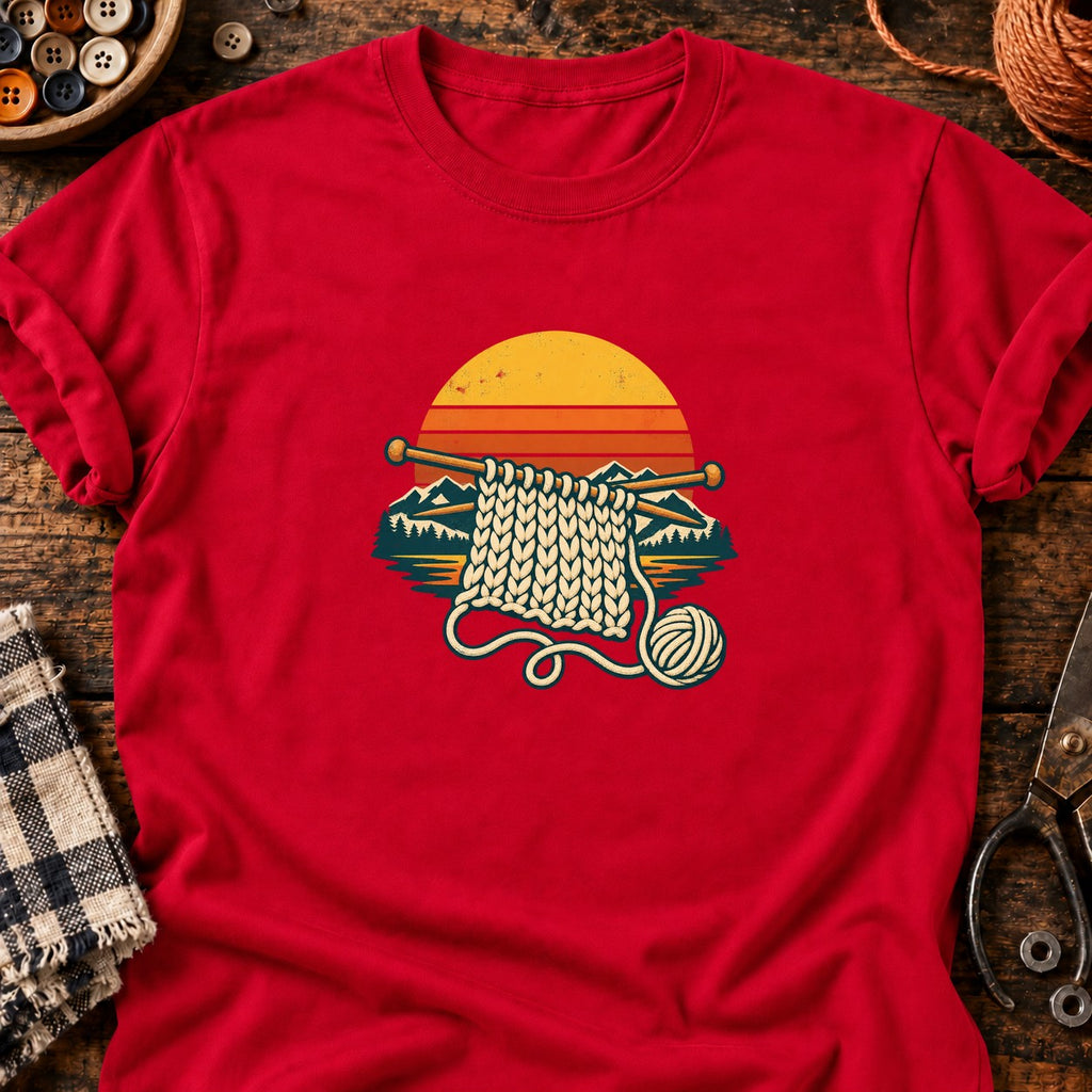 T-shirt Tricot au crépuscule, coloris rouge