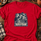 Sorcière bricoleuse et panier oublié — T-shirt rouge