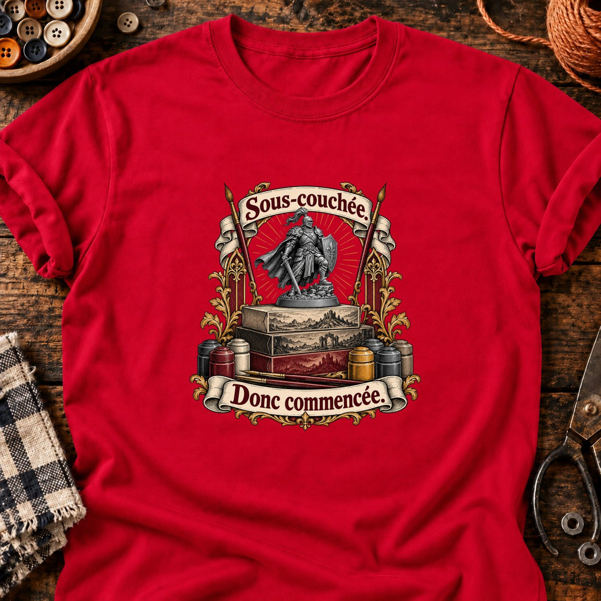 Sous-couchée — T-shirt rouge