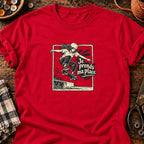 Skateuse en ollie Je prends ma place — T-shirt rouge