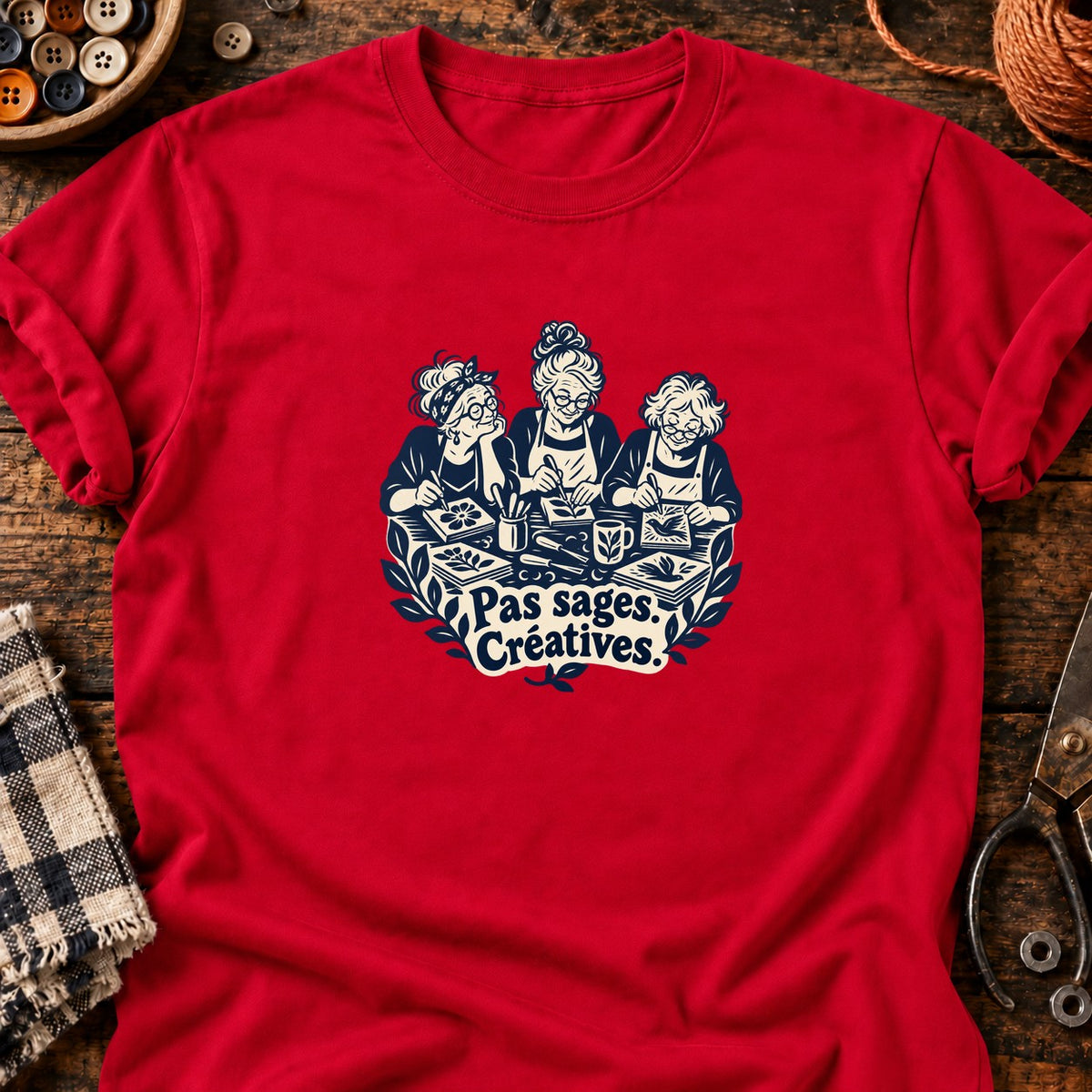 Pas sages. Créatives. — T-shirt rouge