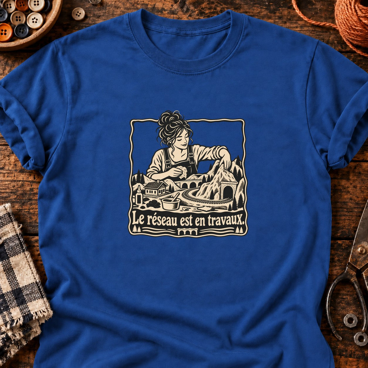 Paysagiste du réseau miniature — T-shirt bleu roi