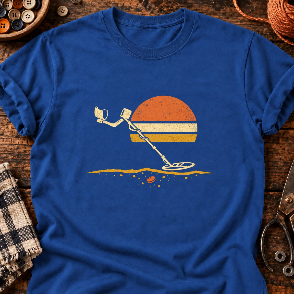 Trésor caché — T-shirt bleu roi