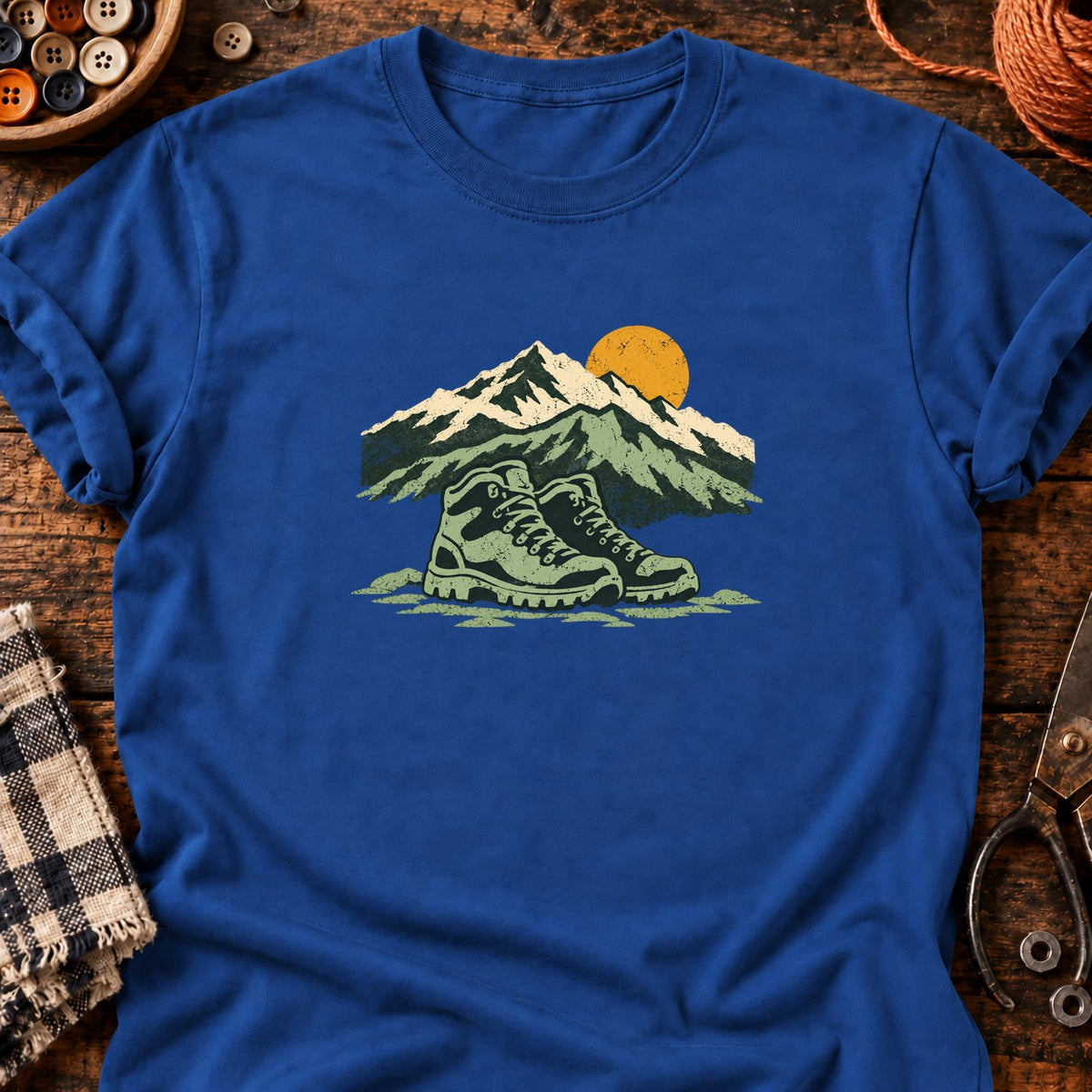 Au grand air — T-shirt bleu roi