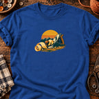 T-shirt Rabot à main et copeaux en, coloris bleu roi