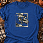 Skateuse en ollie Je prends ma place — T-shirt bleu roi