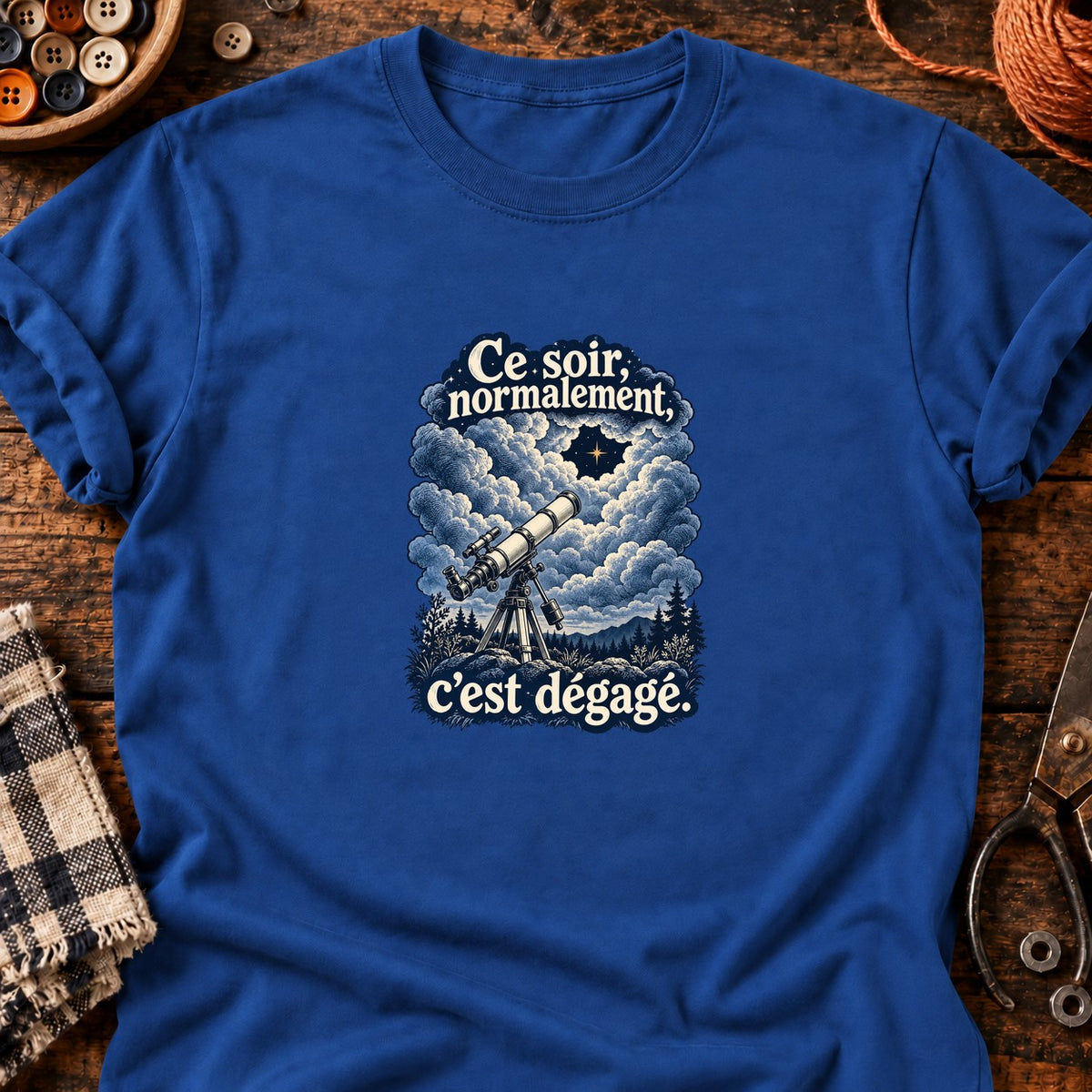 Normalement, c'est dégagé — T-shirt bleu roi
