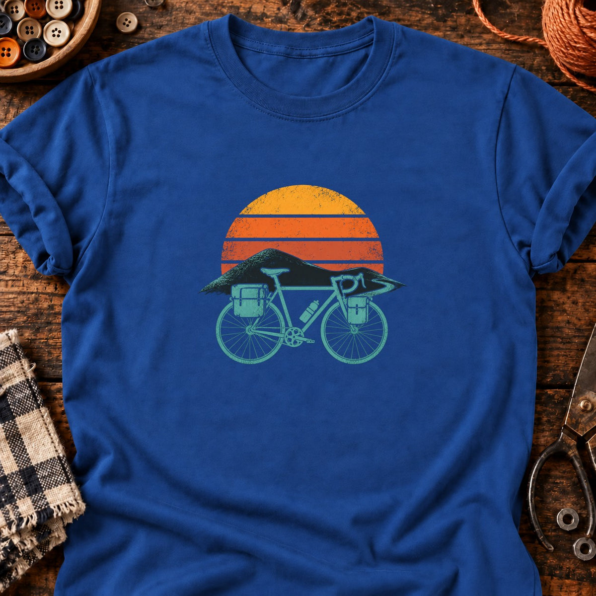 La belle échappée — T-shirt bleu roi