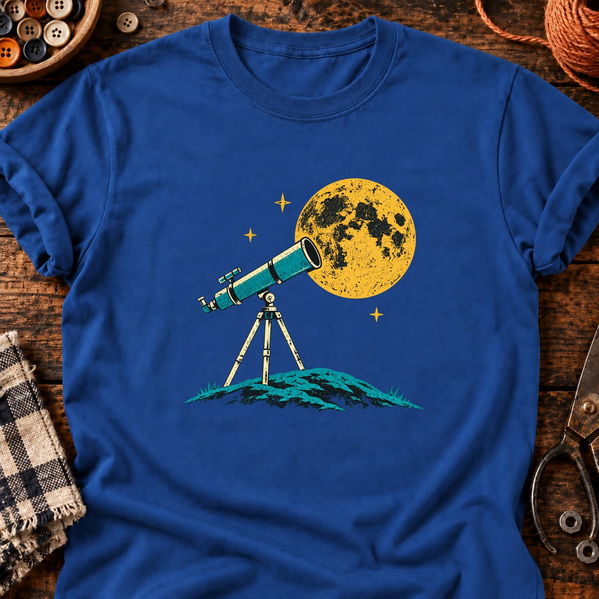 Sous les étoiles — T-shirt bleu roi