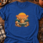 T-shirt Modelage d'argile sur tour de potier, coloris bleu roi