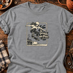Skateuse en ollie Je prends ma place — T-shirt gris chiné