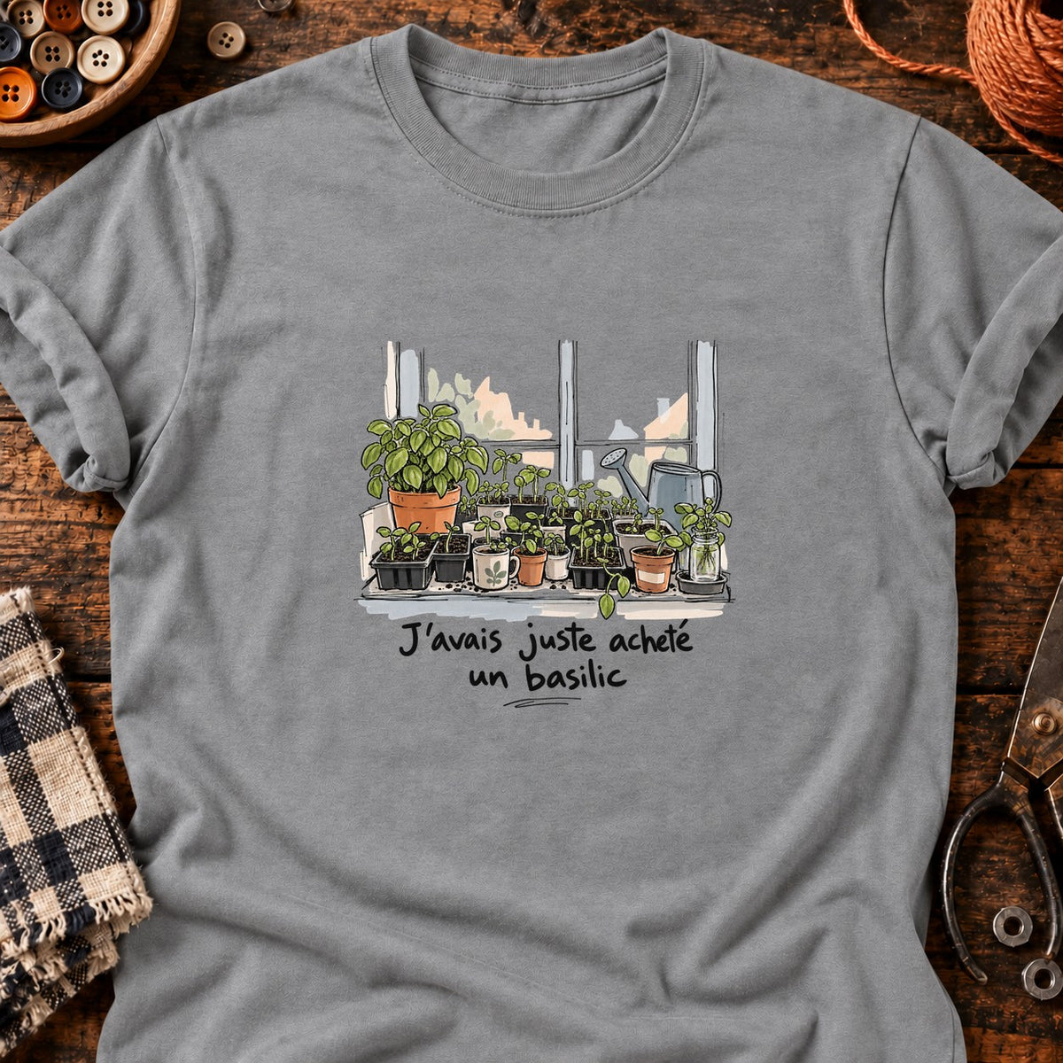 J'avais juste acheté un basilic T-Shirt — T-shirt Sport Grey