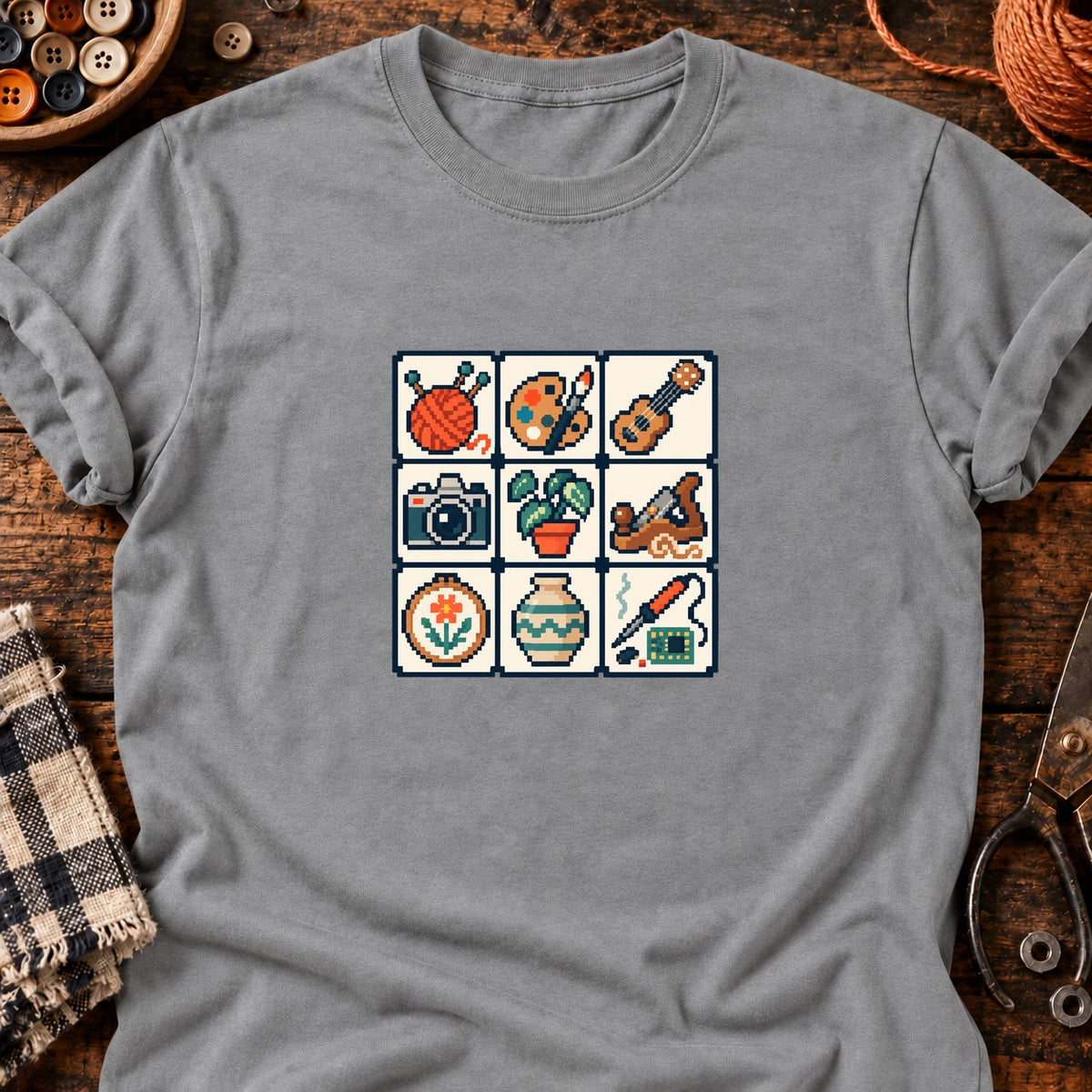 Plein — T-shirt gris chiné