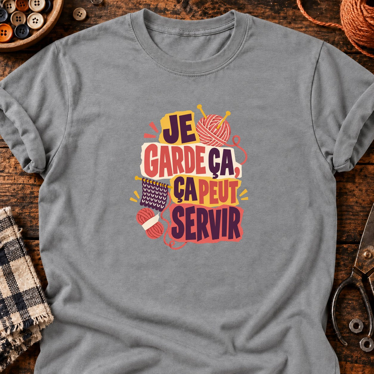 Ça peut servir - Tricot — T-shirt gris chiné