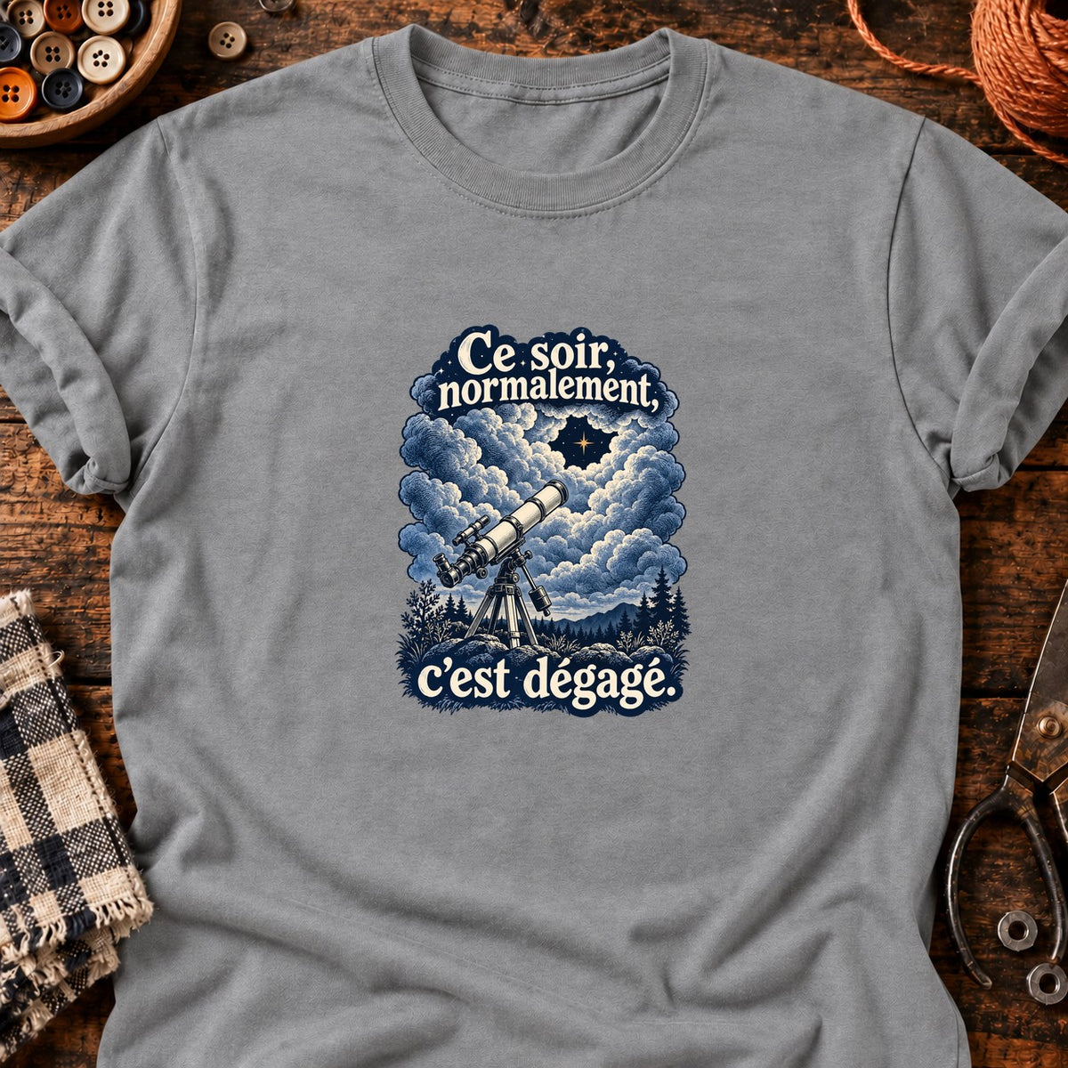 Normalement, c'est dégagé — T-shirt gris chiné