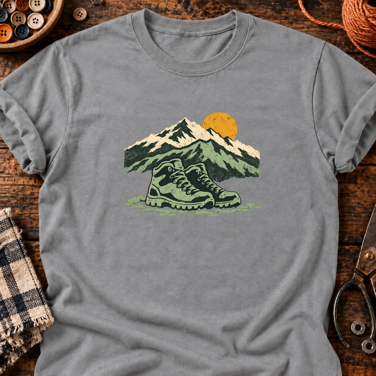 Au grand air — T-shirt gris chiné