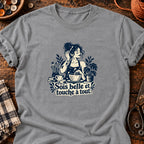 Sois belle et touche à tout — T-shirt gris chiné