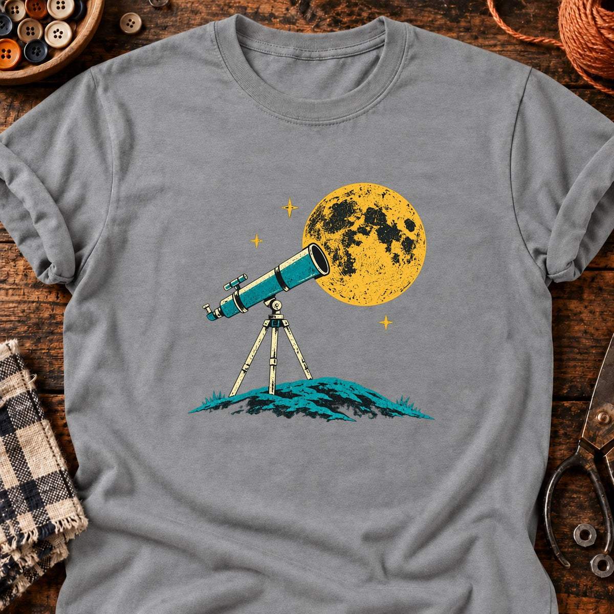 Sous les étoiles — T-shirt gris chiné