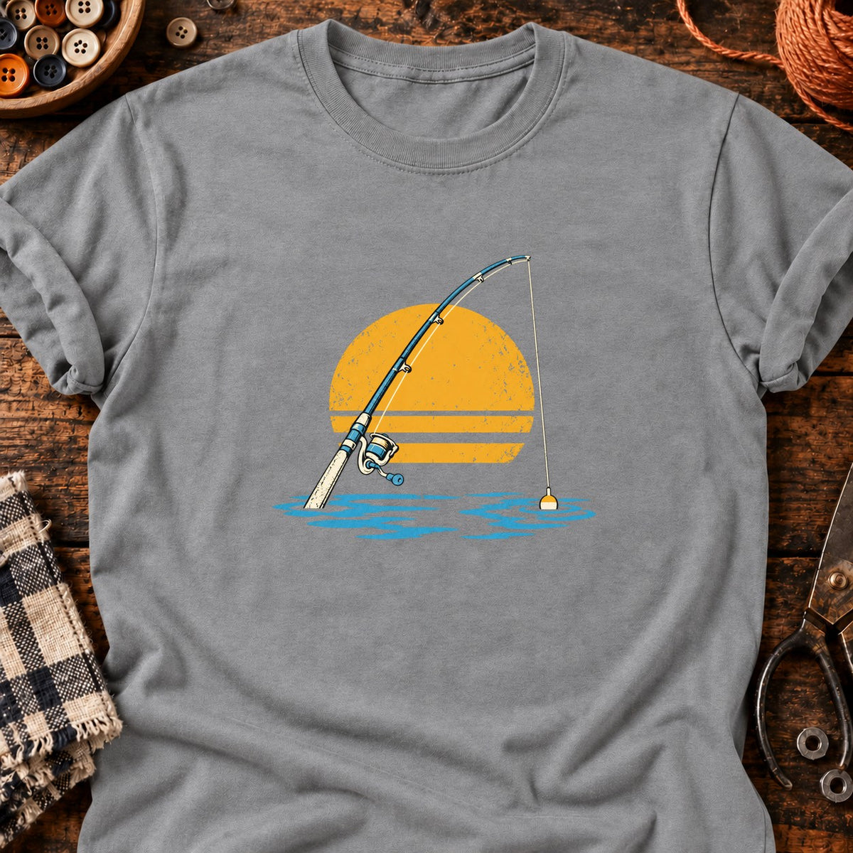Au bout du fil — T-shirt gris chiné