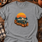 T-shirt Appareil photo vintage et pellicule, coloris gris sport
