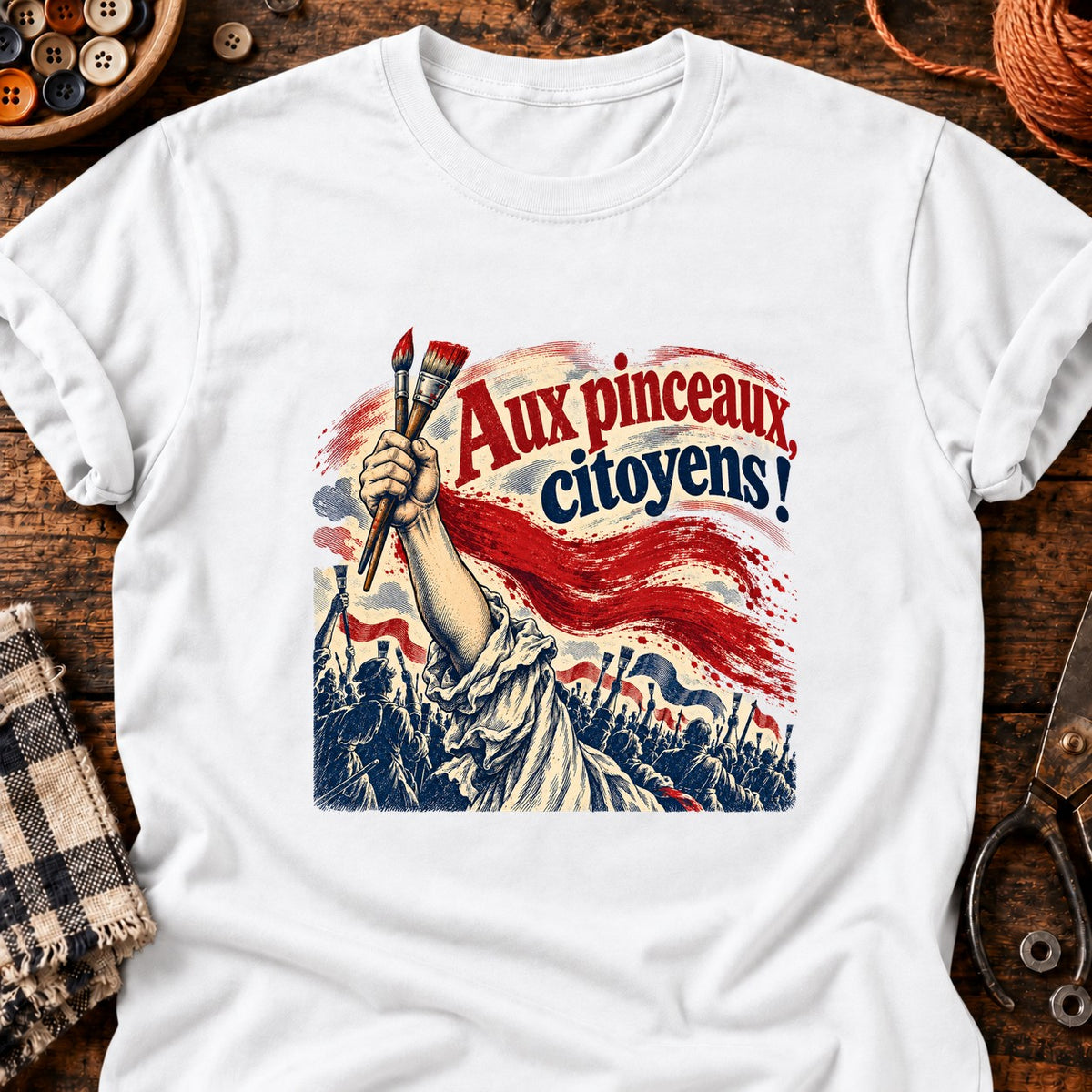 Aux pinceaux citoyens — T-shirt blanc