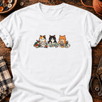Chats artistes sérieux — T-shirt blanc