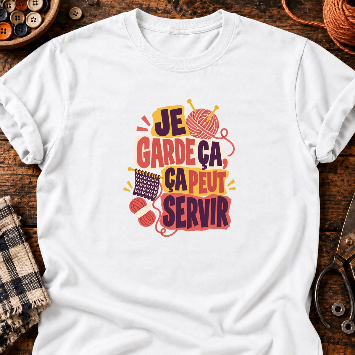 Ça peut servir - Tricot — T-shirt blanc