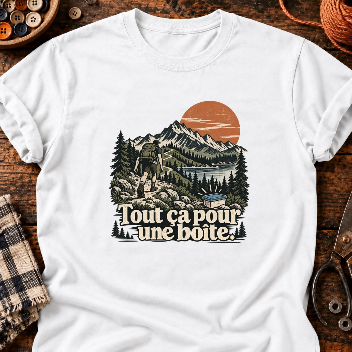 Tout ça pour une boîte — T-shirt blanc