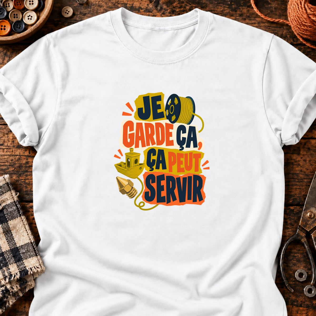 Ça peut servir - Impression 3D — T-shirt blanc