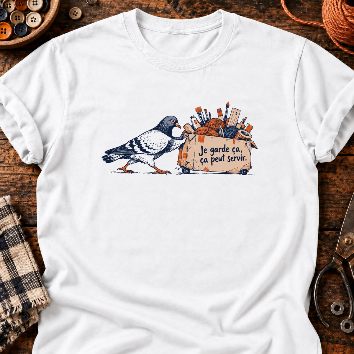Pigeon - Je garde ça — T-shirt blanc
