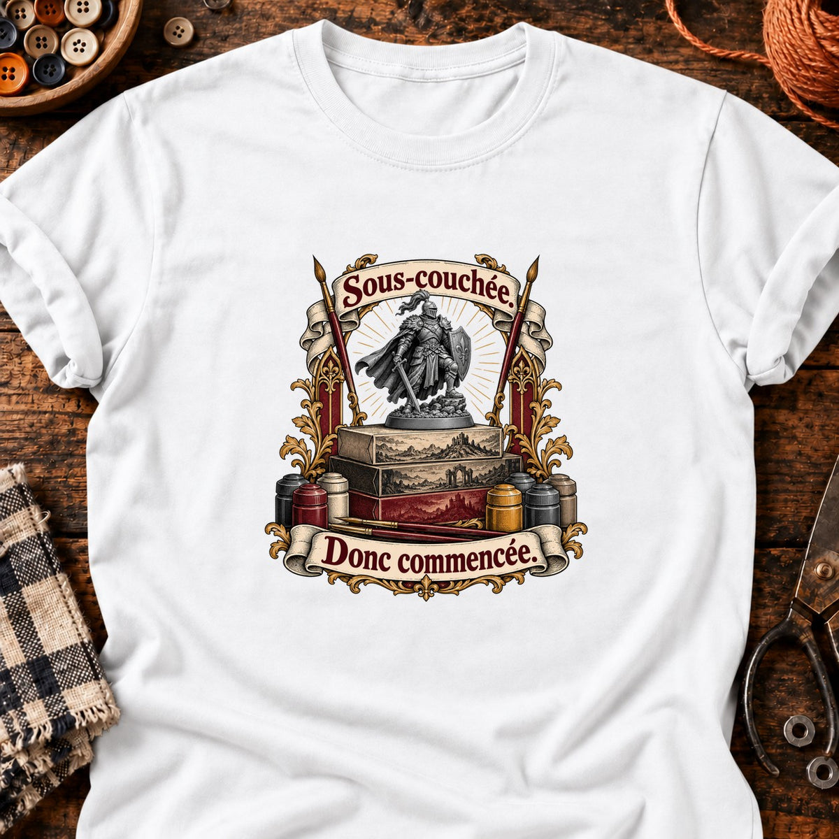 Sous-couchée — T-shirt blanc