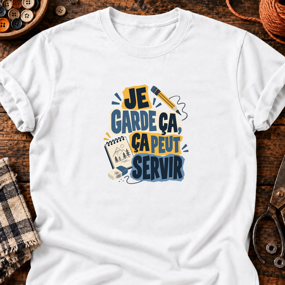 Ça peut servir - Dessin — T-shirt blanc