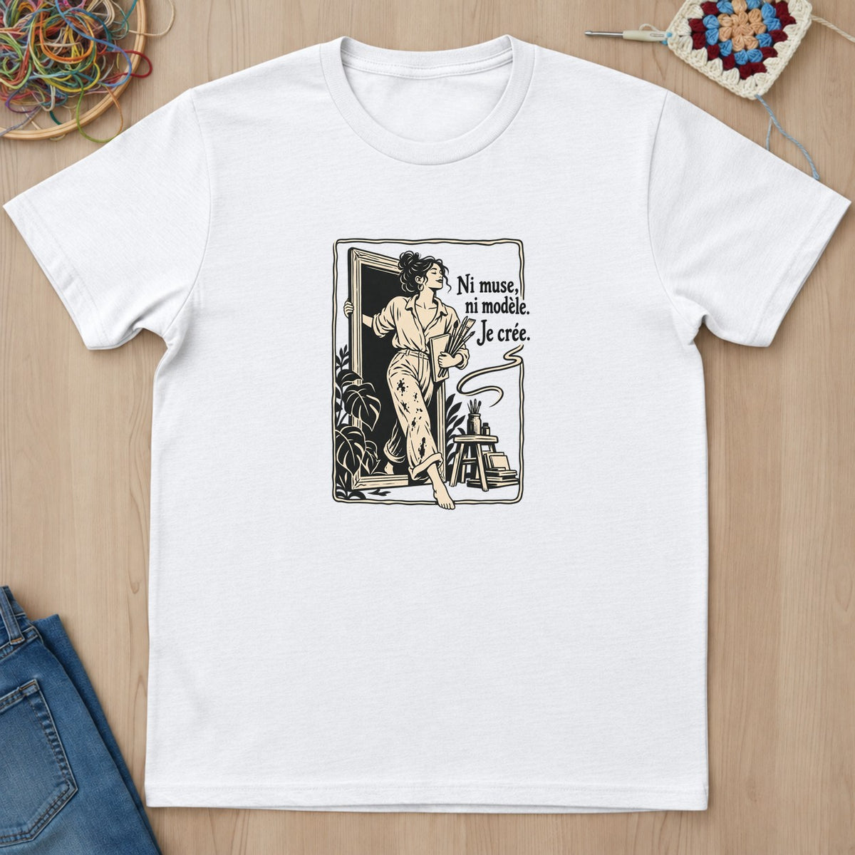 T-shirt mockup — White