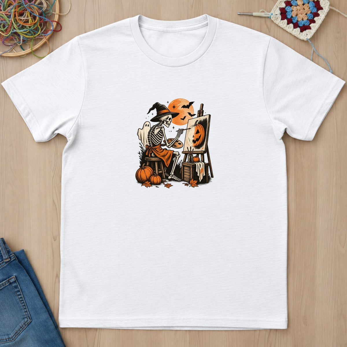 T-shirt mockup — White