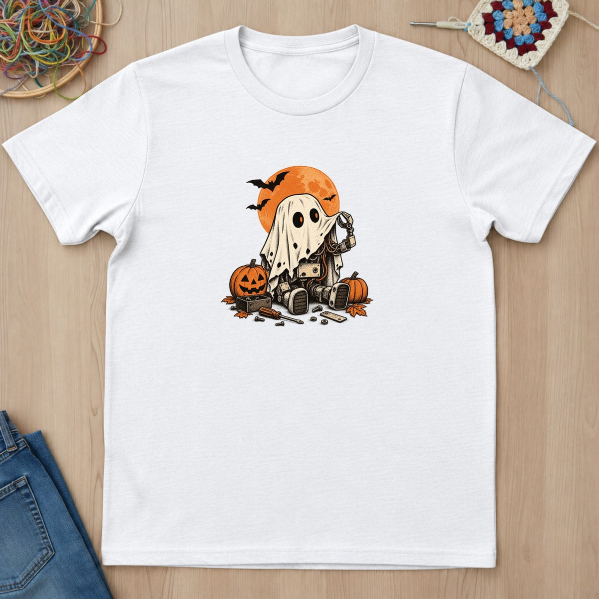 T-shirt mockup — White