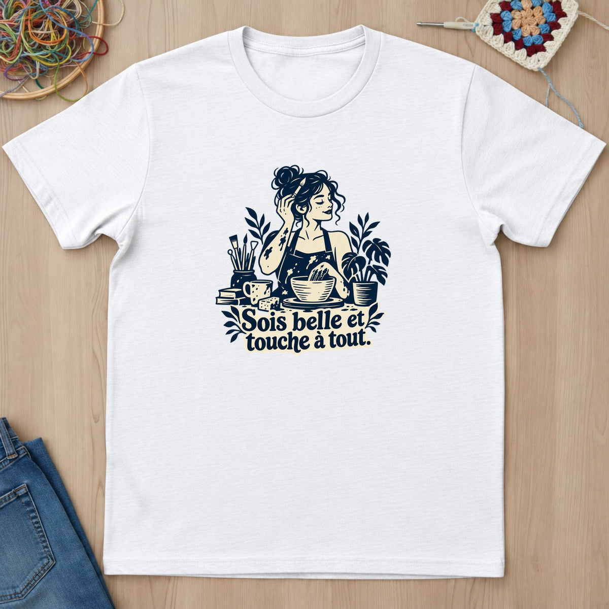 T-shirt mockup — White
