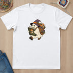 T-shirt blanc présenté à plat