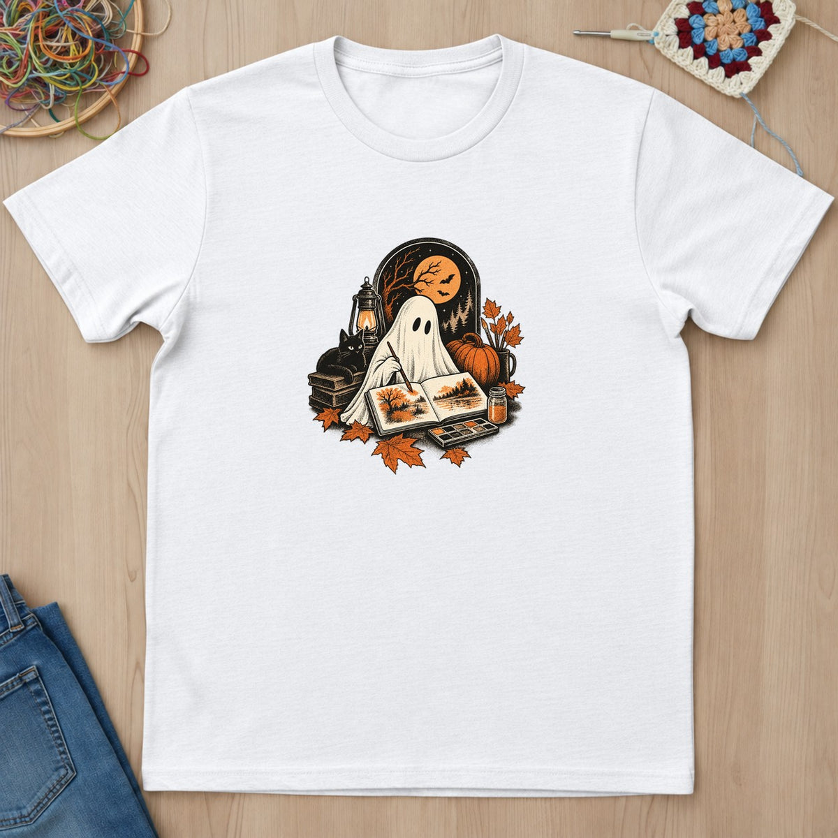 T-shirt mockup — White