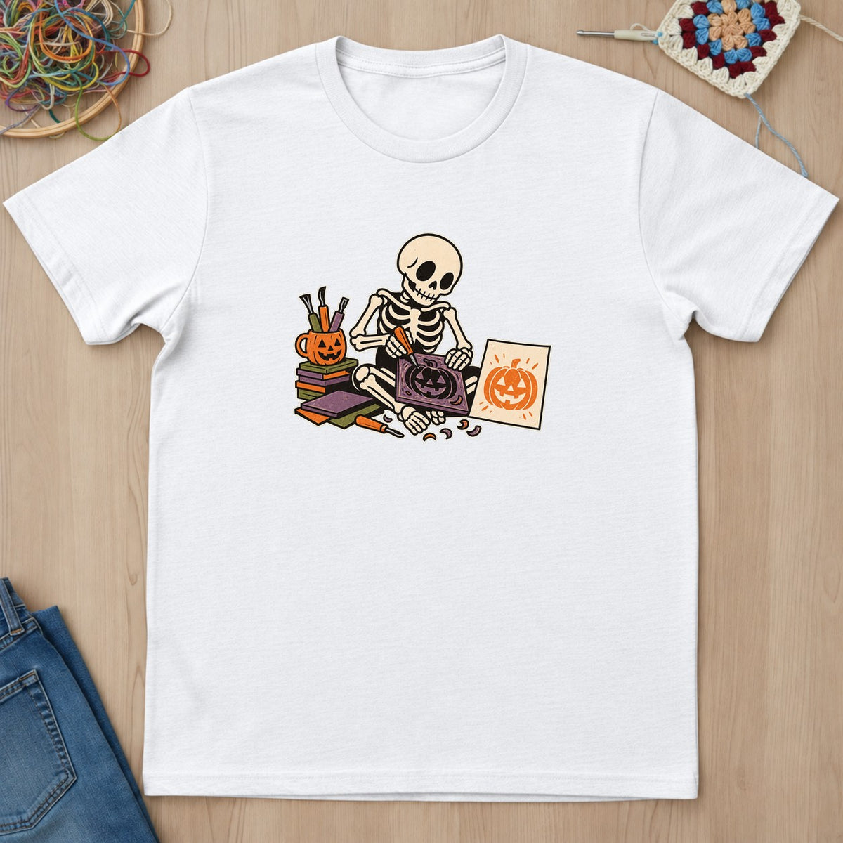 T-shirt mockup — White