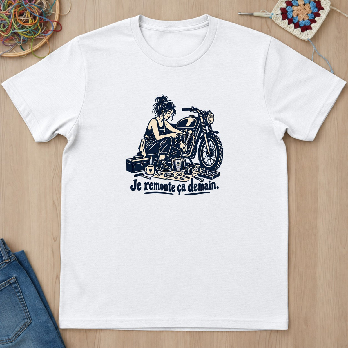 T-shirt mockup — White