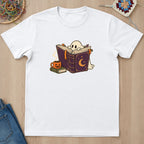 T-shirt blanc présenté à plat