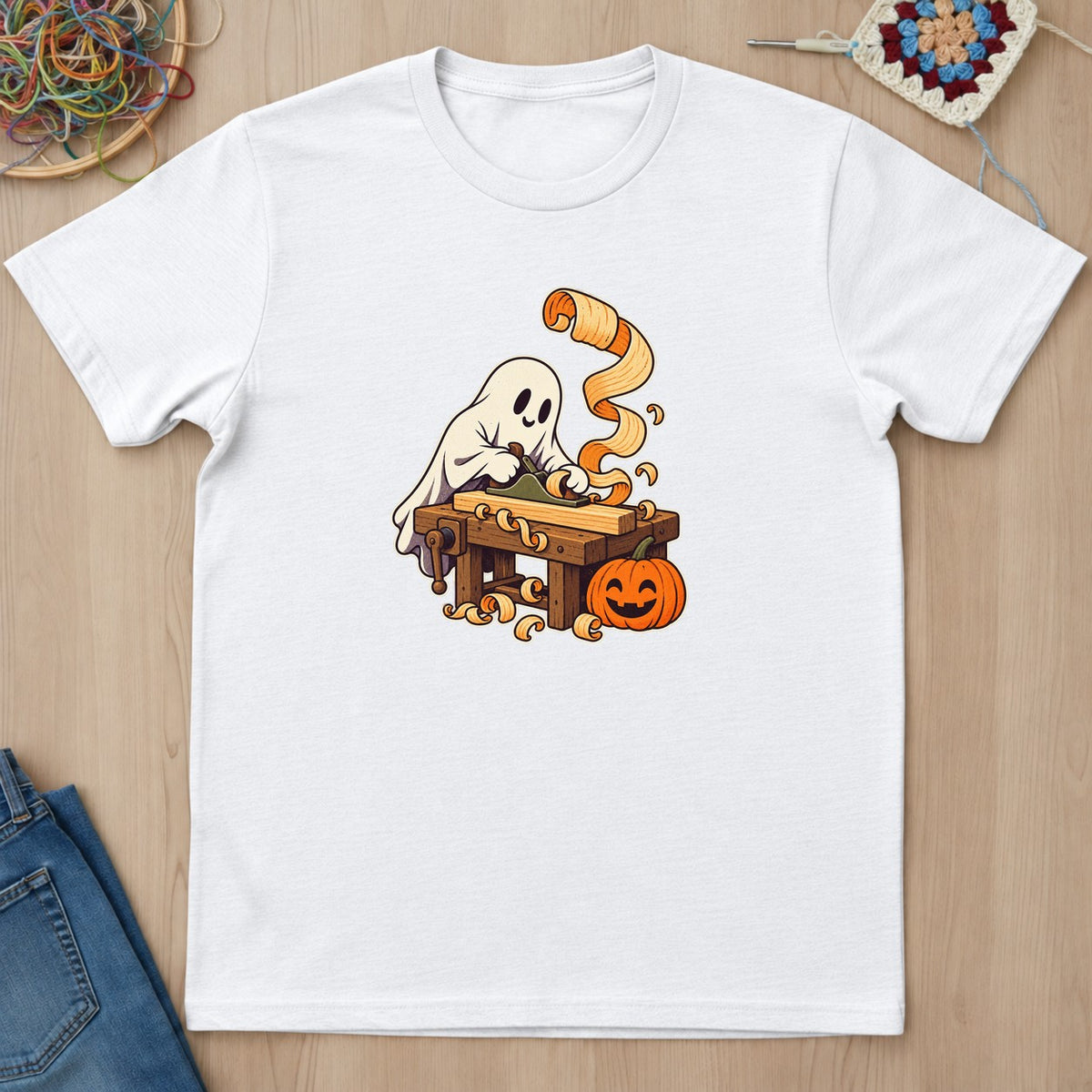 T-shirt mockup — White
