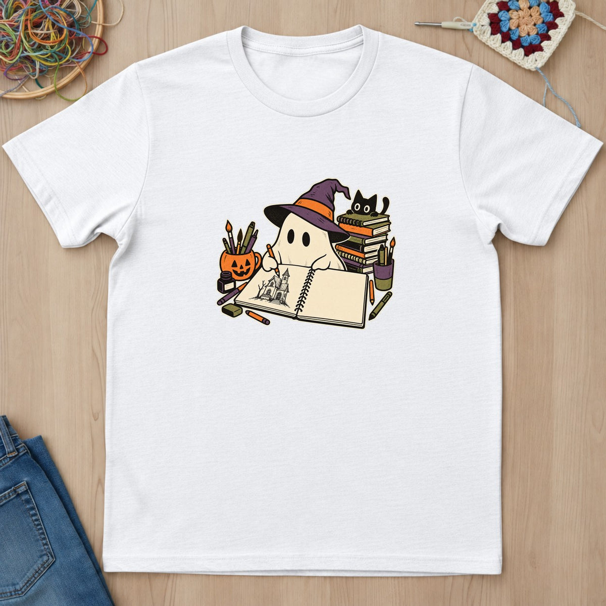 T-shirt mockup — White