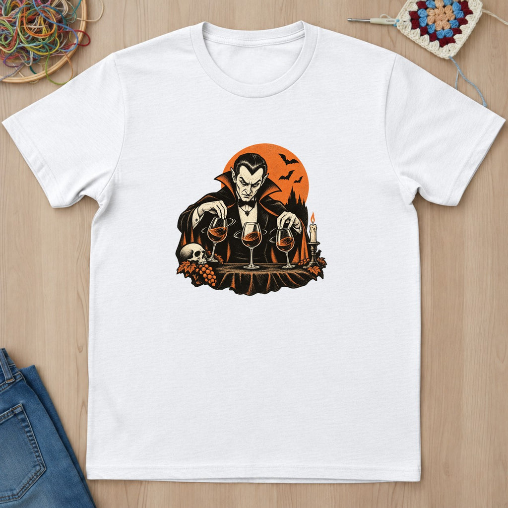 T-shirt blanc présenté à plat