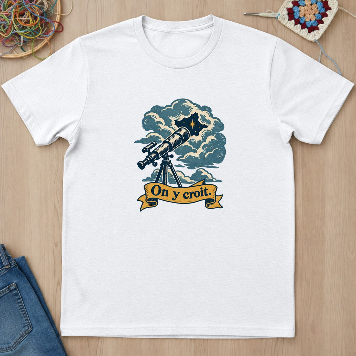 T-shirt mockup — White