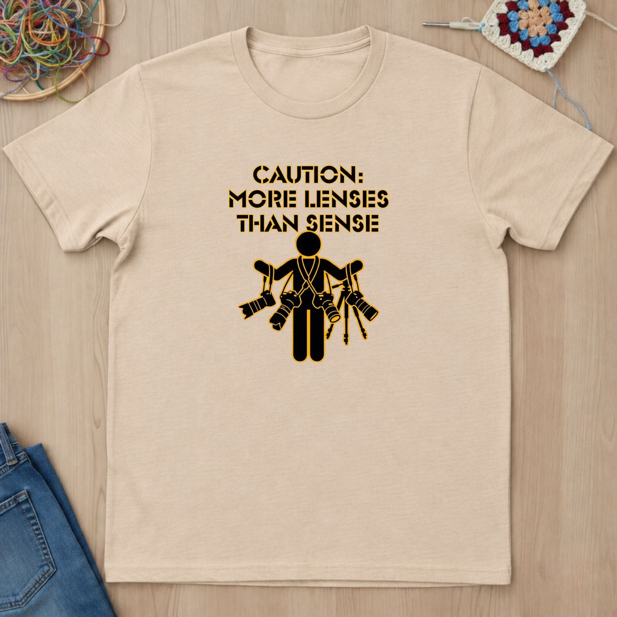 Caution More Lenses Than Sense T-Shirt